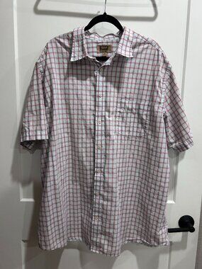 Foundry Supply Co Men’s 2XLT Easy Care Short Sleeve Plaid Button Down Shirt